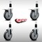 Service Caster 5'' SS Thermoplastic Rubber Swivel 1-3/8'' Expanding Stem Caster Set 2 Total Lock Brakes, 4PK SCC-SSEXTTL20S514-TPRB-2-S-2-138 - alternate 5